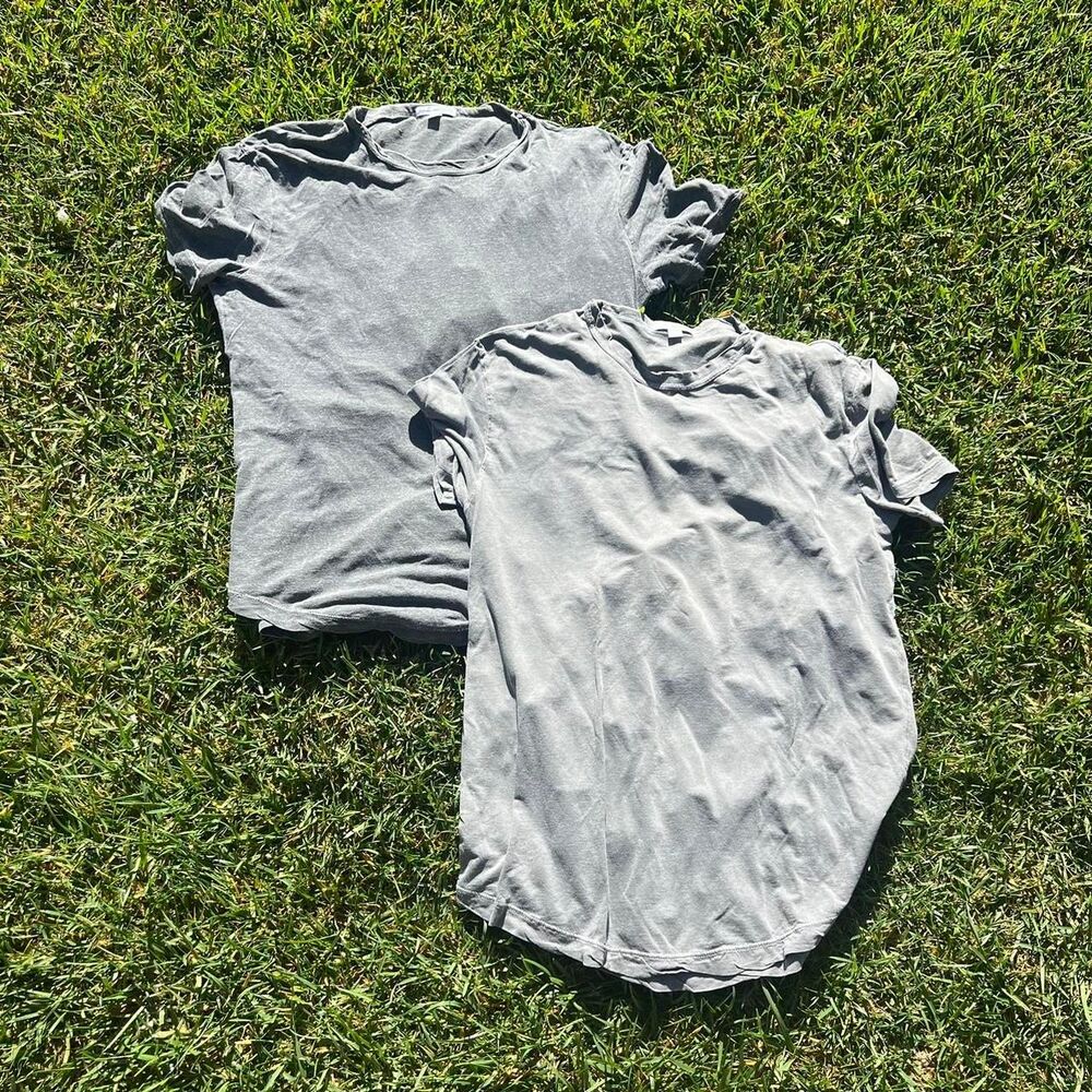 James Perse Lot 2 Gray simple tee mens size 1